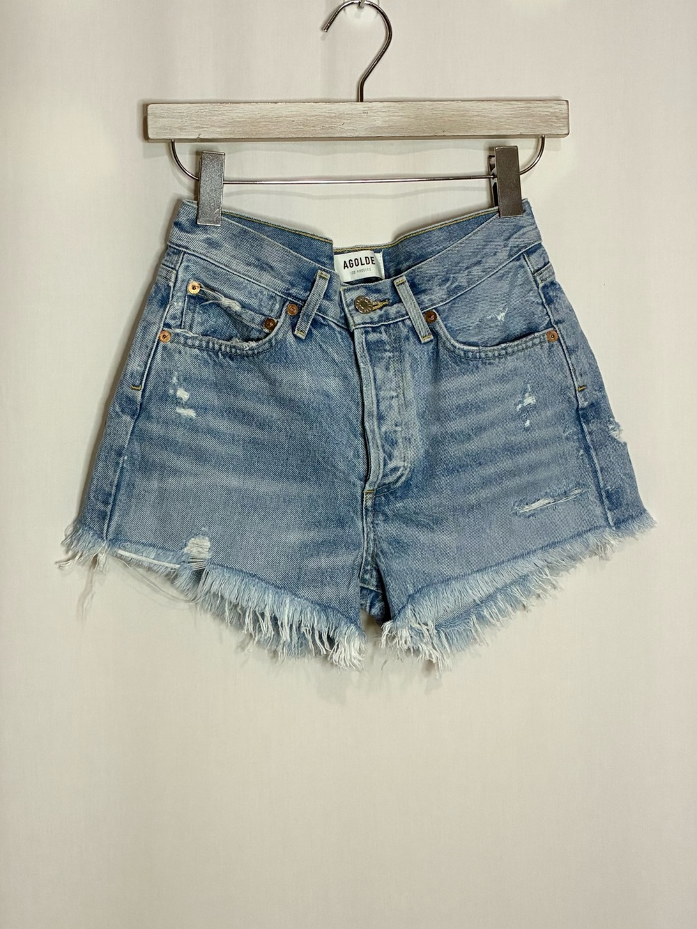 Agolde Parker Denim Shorts - Picture 5 of 9